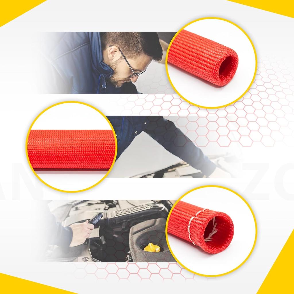 12pcs Spark Plug Wire Separator Divider & 8pcs Spark Plug Wire Boots Protector Heat Shield Sleeve, Aluminium Alloy Engine Spark Plug Wire Divider