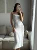 Hot-selling pure cotton knitted hollow tank long dress + long-sleeve cardigan set soft knit cover-up for women