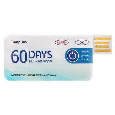 TempU05 60 90 Gün Sıcaklık Veri Kaydedici USB Sıcaklık Kaydedici PDF Rapor Mini Termometre Depo Depolama için