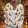 Women's Christmas Print Long Sleeve Knit Cardigan with Button Front
