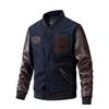 Herren Herbst/Winter Wolljacke mit Baseballkragen, Baumwollwattiert - Übergrößen erhältlich