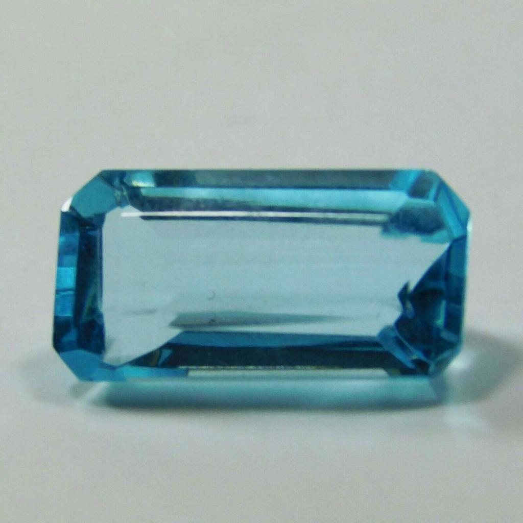 Natural Aquamarine Blue Emerald Cut 6.35 Carat Certified Loose Gemstones