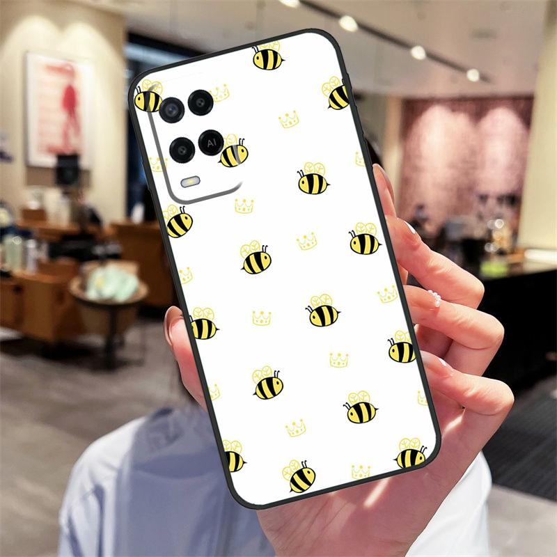 Bee Bumblebee Pattern Case For Oppo A40 A60 A80 A18 A38 A58 A78 A98 A16 A76 A96 A15 A17 A77 A74 A94 A54 A57S Cover