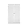 Small Wardrobe with Rail, 2-Door Wardrobe, Bedroom, Living Room, Children's Wardrobe, MDF, White