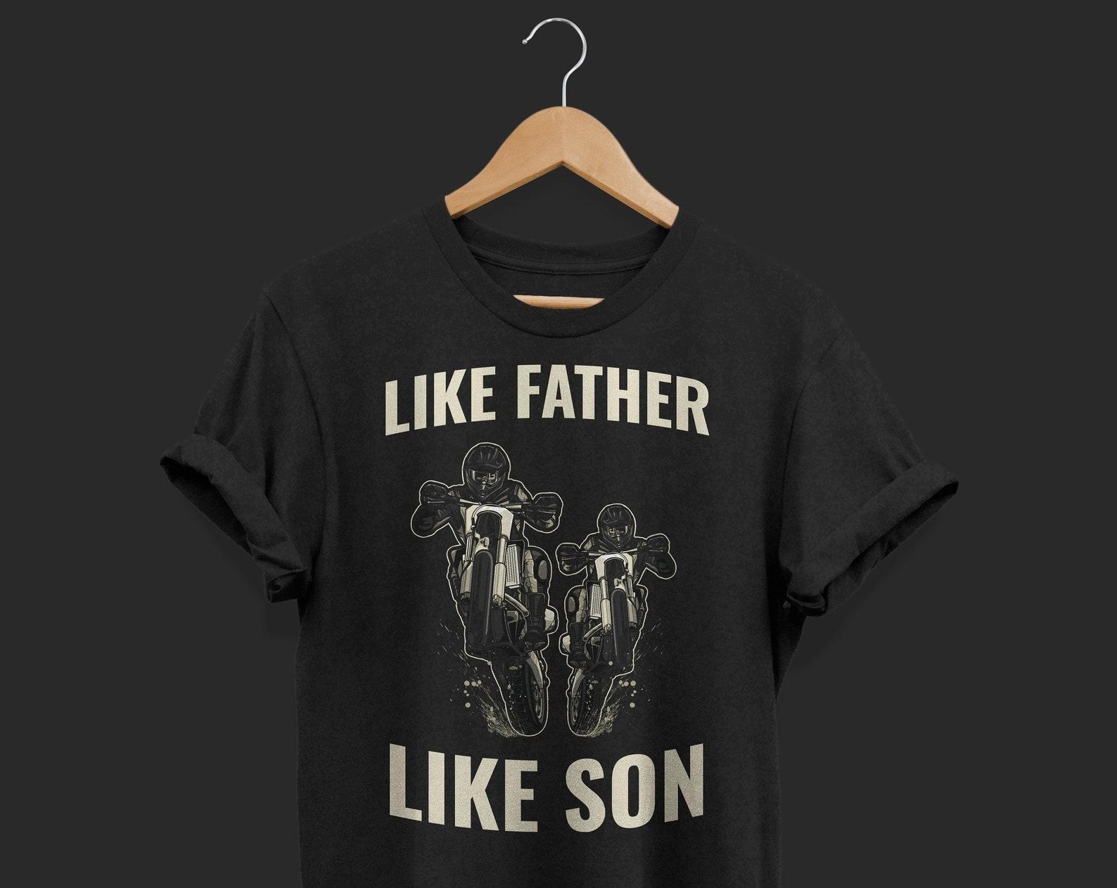 Dirt Bike Dad Son Enduro Bikes Rider Motorcycle Motocross T-Shirt, Funny Freestyle Competition, Off Road Riding Motorcycles Gifts Kids Youth 120
