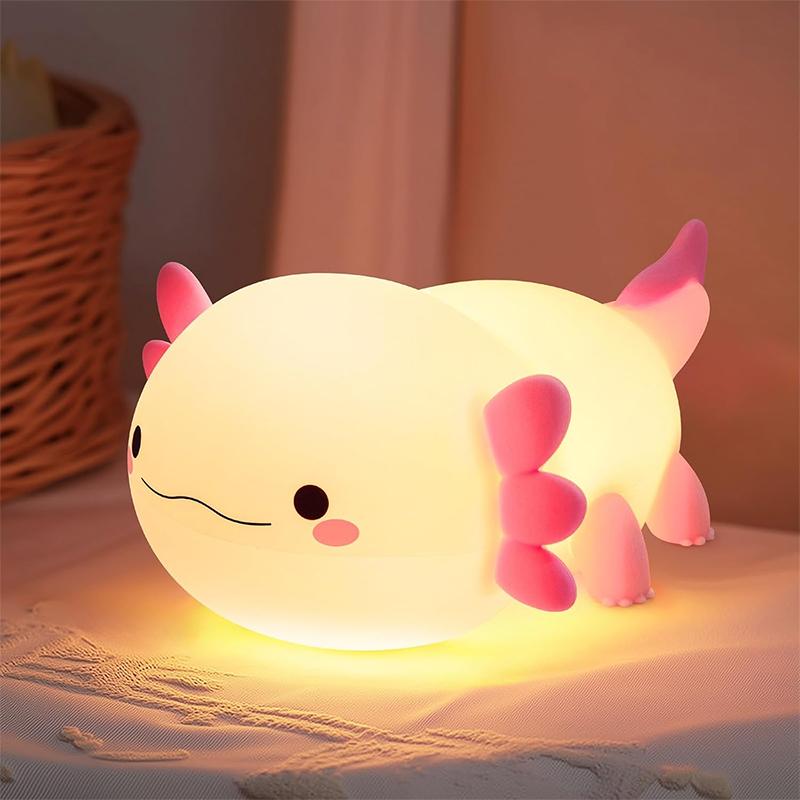 Soft Silicone Night Light - USB Rechargeable Touch Control 3-Level Dimmable Bedside Lamp for Nursery, Kids, Babies & Gift Decor