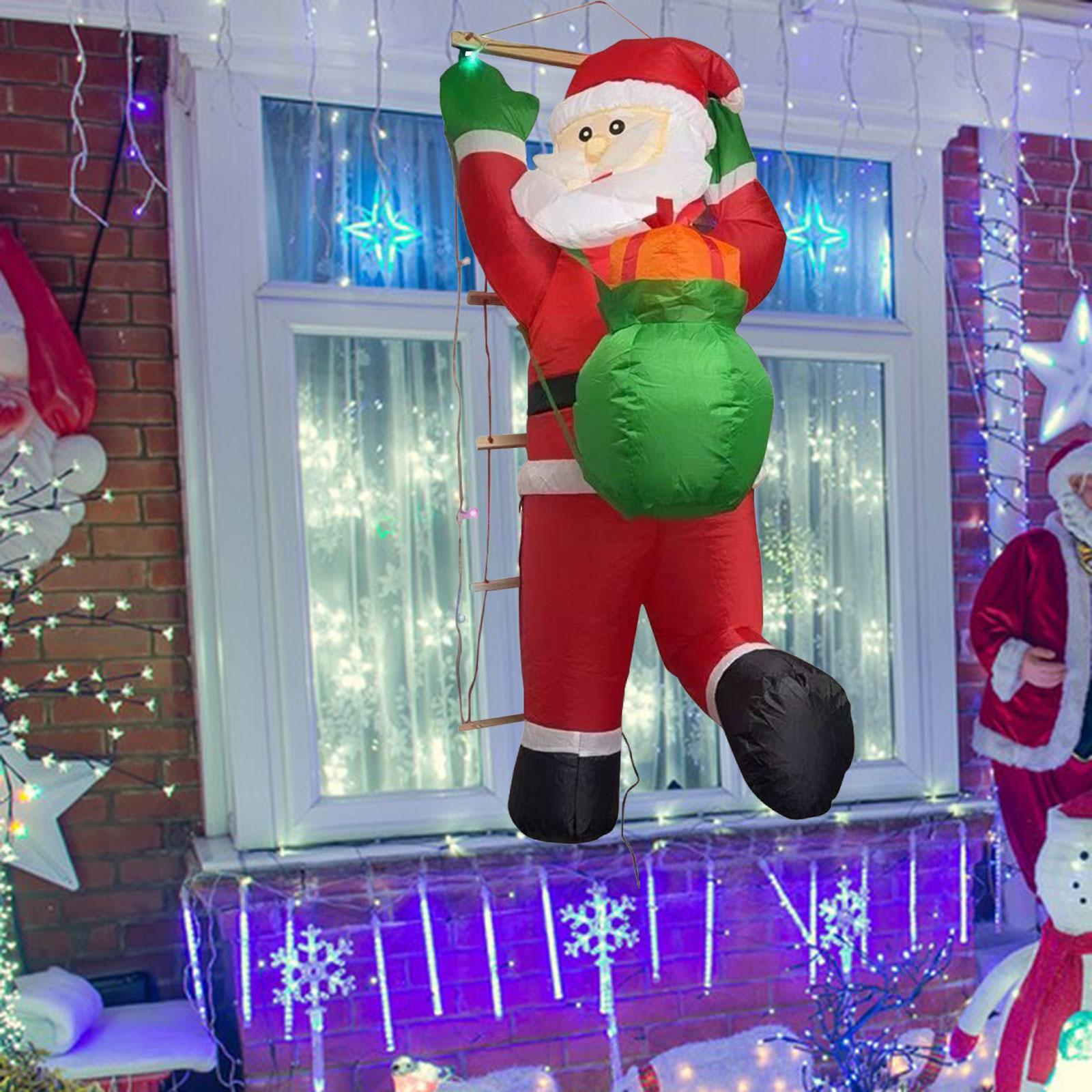 

Christmas Inflatables Santa Outdoor Decorations Cute for Lawn Courtyard Home