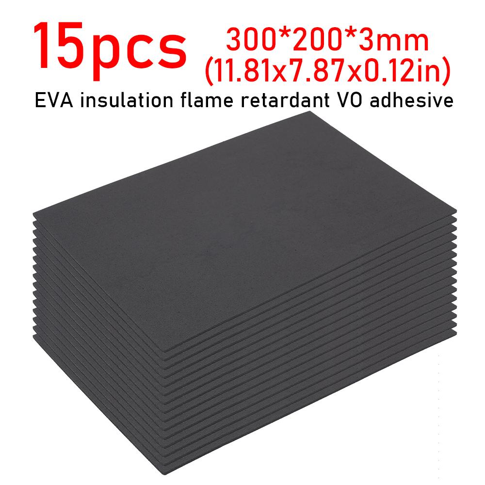 Adhesive EVA Foam Battery Insulator Flame V0 Retardant Anti-collision for 3.2V 280Ah 320Ah 310Ah LiFePo4 Cell Pack 300*200*3mm