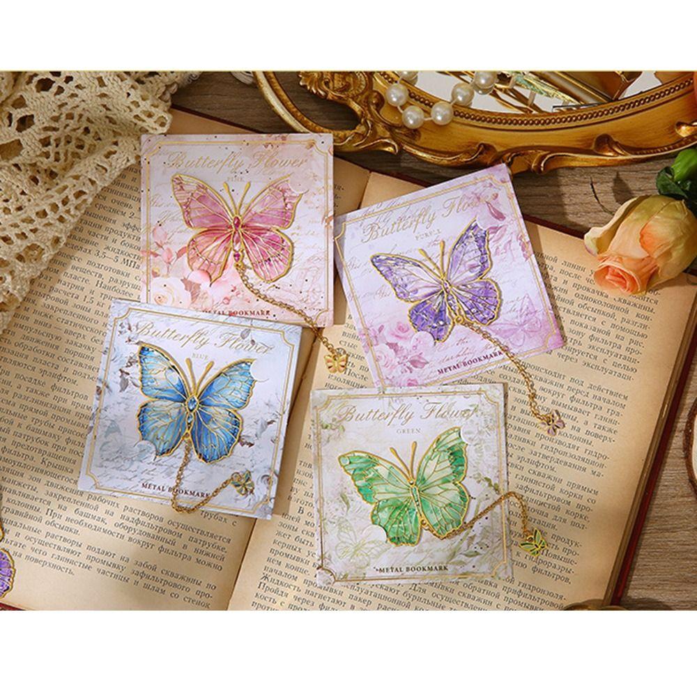 Separator Pages Metal Butterfly Bookmark Bronzing Pagination Mark  Book Lovers