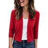 Women's Long Sleeve Neck Cropped Cardigan Sweater, Short Knit Cardigan Top