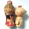 Kokeshi doll Retro wooden sosaku cute girls Japanese Kimono Ornament Japan