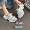 Leather Shoes for Children, Small People Show Height, New Thick-soled Heightening Mesh Dad Shoes, Breathable Sports and Leisure Shoes