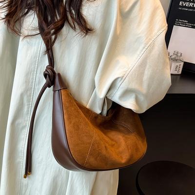 Retro Design Sinn Nische Knödel Tasche Damen Tasche 2025 neu Wildleder große Kapazität Umhängetasche lässige Schultertasche