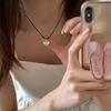 Heart Necklace Female Niche Collarbone Chain Student Adjustable Chain Jewelry