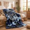 Everton Football Print Flannel Blanket Soft Warm Sofa Bed Throw Blanket For Home Office Bedroom