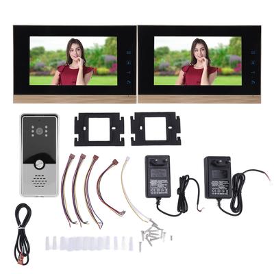Video-Gegensprechanlage Kabelgebunden HD CMOS Sensor Ein-Tasten-Entriegelung Touch-Steuerung Türklingelkamera mit 7