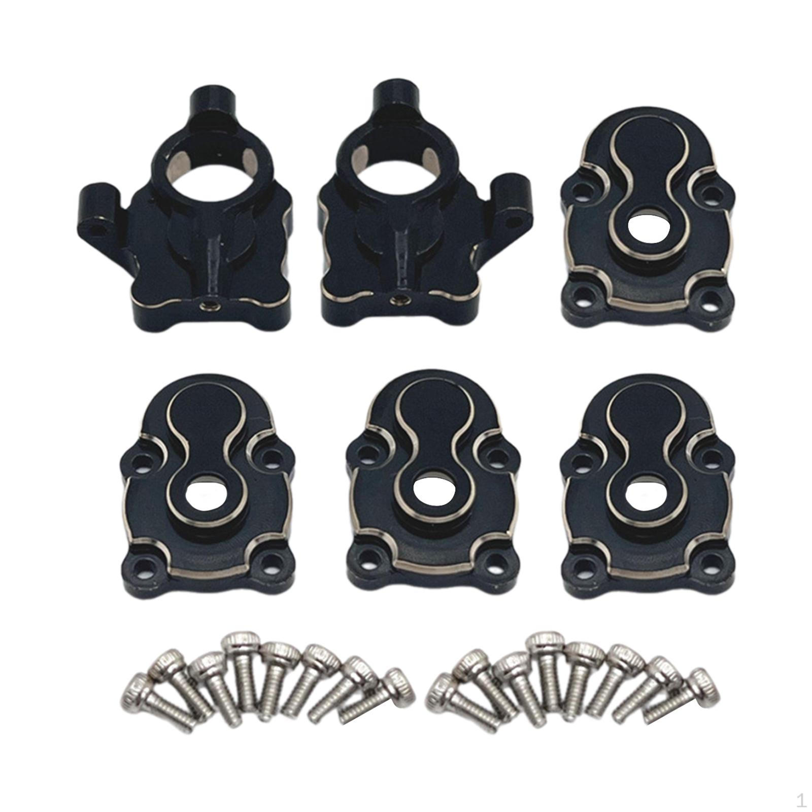 

1:24 Scale Front Rear Steering Cup with Brass Gear Covers, Parts for FCX24 RC Car Model DIY Accs