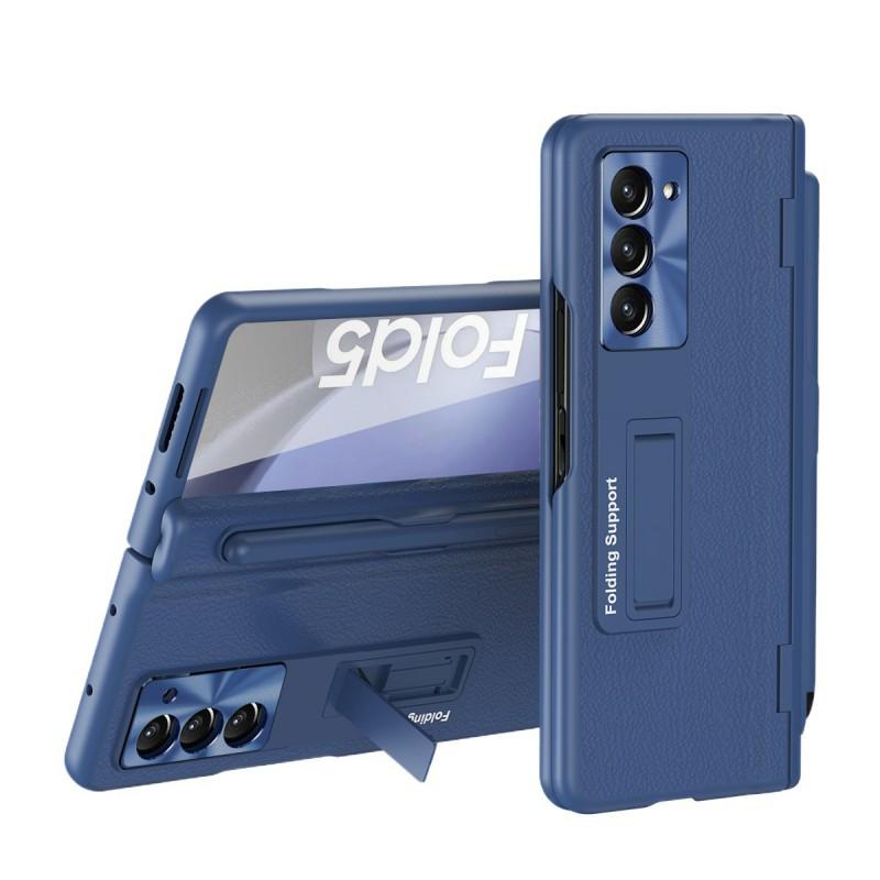 Foldable Phone Case Galaxy Z Fold 8 Ultra 7 6 5 With Pen Slot Stand Kickstand PU Leather Cover Shockproof Full