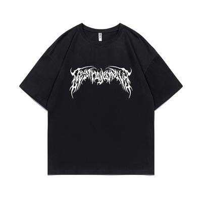 Rapper Destroy Lonely Logo Print T Shirt Man Oversized Cotton T-shirt Men Hip Hop Rock Punk Tshirt Short Sleeve Male Streetwe...