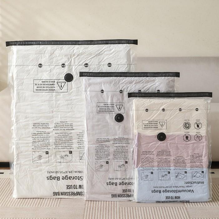 Warning: Vacuum Storage Compression Bag with Air Pump for Jackets, Quilts, and Clothes