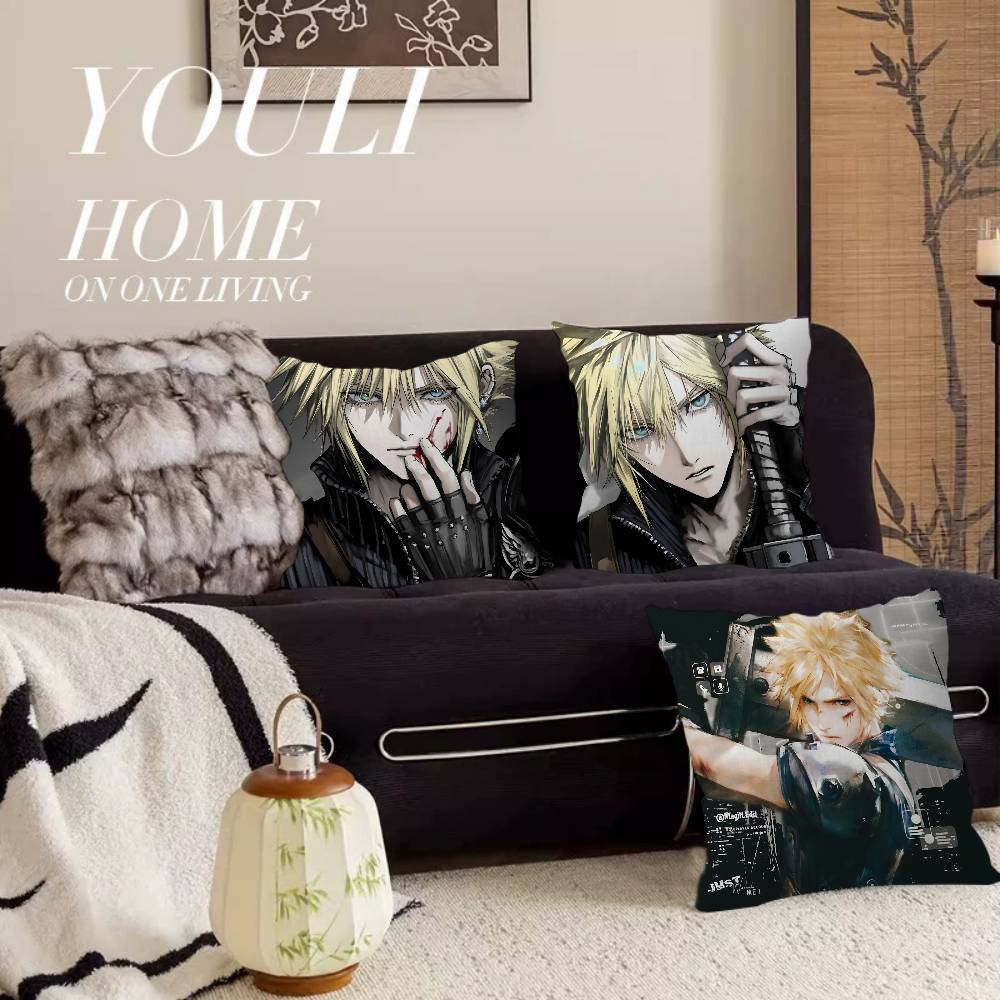 F-Final Fantasy Game Pillow Cover Sofa Cushion Cover Home Room Decoration Children Gift