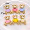 10PCS New Cute Cartoon Little Bear Series  Resin Clip Book DIY Fashion Hairpin Decoration Crafts