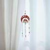 Natural Crystal Moon Pendant Sun Catcher Wind Chime for Home and Garden Decoration