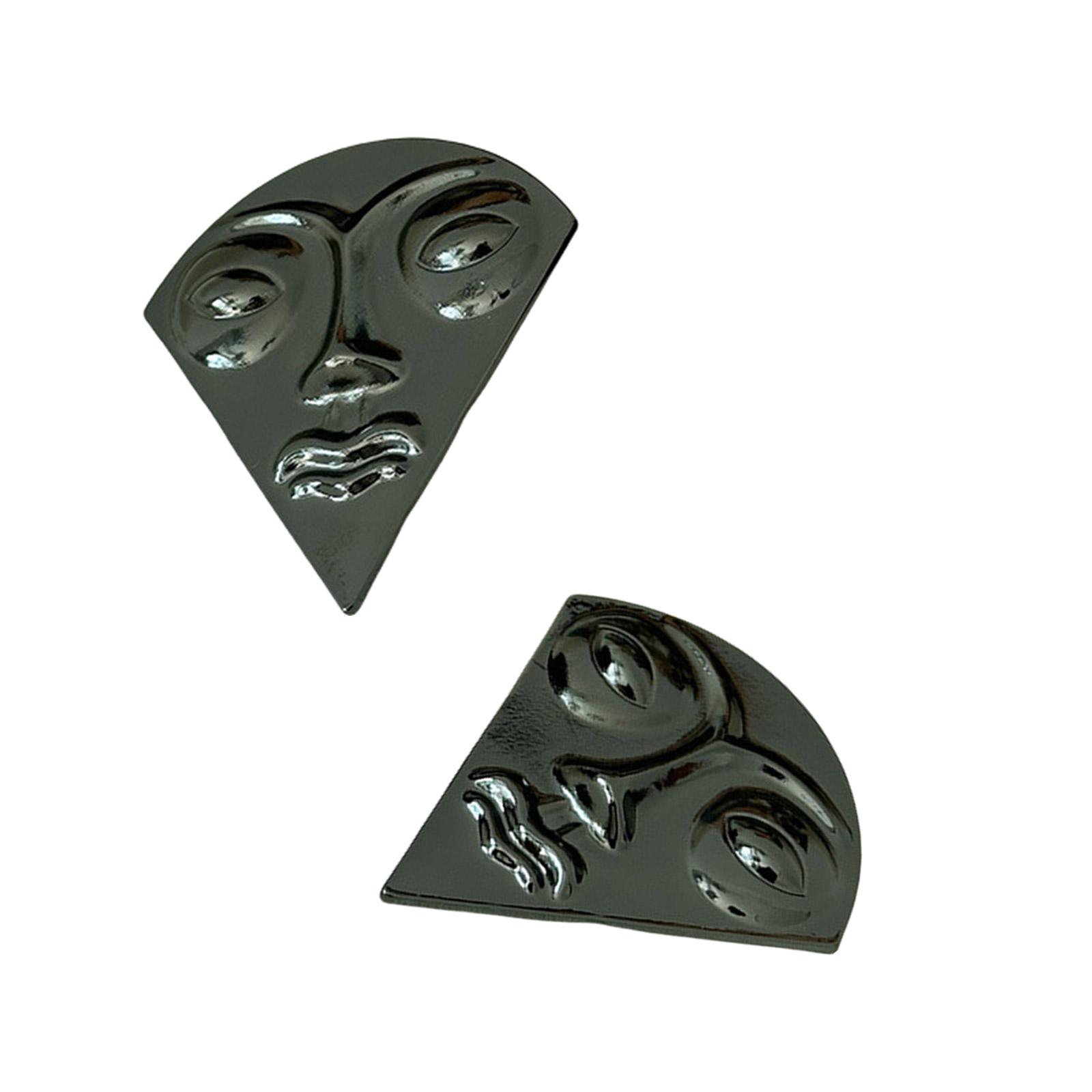 

Unique Triangle Face Designs Earrings for Women with Big Eyes and Lips Portable for Parties Supplies and Exhibitions чёрный