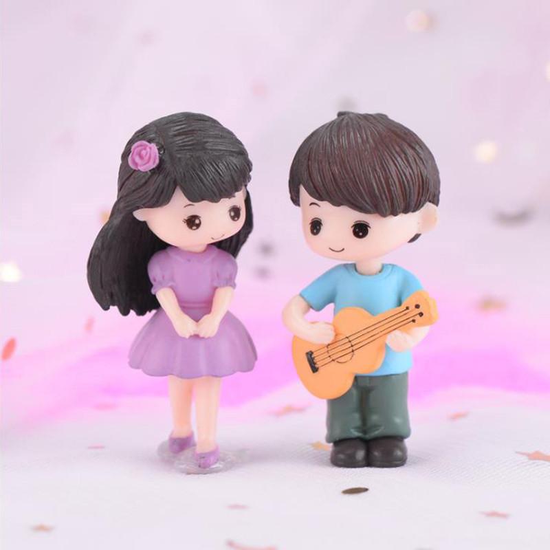 Lovers Couple Miniature Mini Doll DIY Terrarium Figurines Fairy Garden Decor Valentine's Day Gift Home Accessories