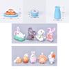Adorable Diy Resin Rabbit Eat Mooncake Micro Landscape Decor For Mid-autumn Festival Celebration