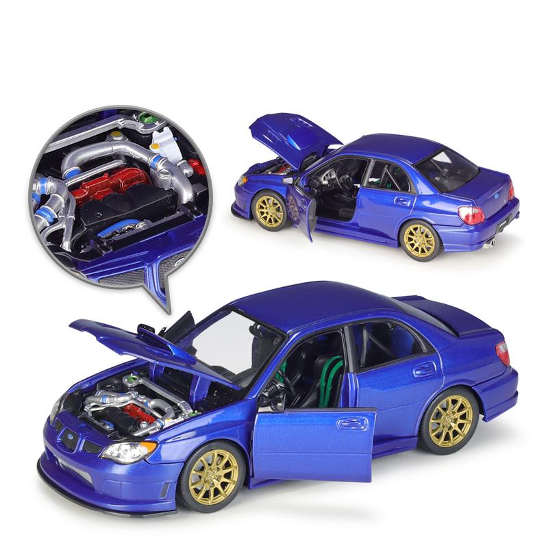WELLY 1/24 Lmpreza Performance APR Subaru Alloy Miniature Scale Car Model Diecast Metal Collection Childrens Toy Vehicles Gifts