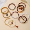 Vintage Western Denim Style Soft Pottery 10 Combination Bracelet Popular Cactus Letter Beaded Love Jewelry Set