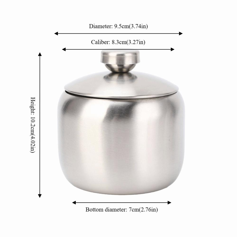 with Lid Condiment Pot Airtight Sugar Bowl Condiment Organizer Seasoning Jar  Restauran