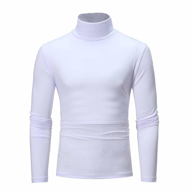 Herre Høst Vinter Turtleneck Langermet Slim Pullover Genser Bluse Topp