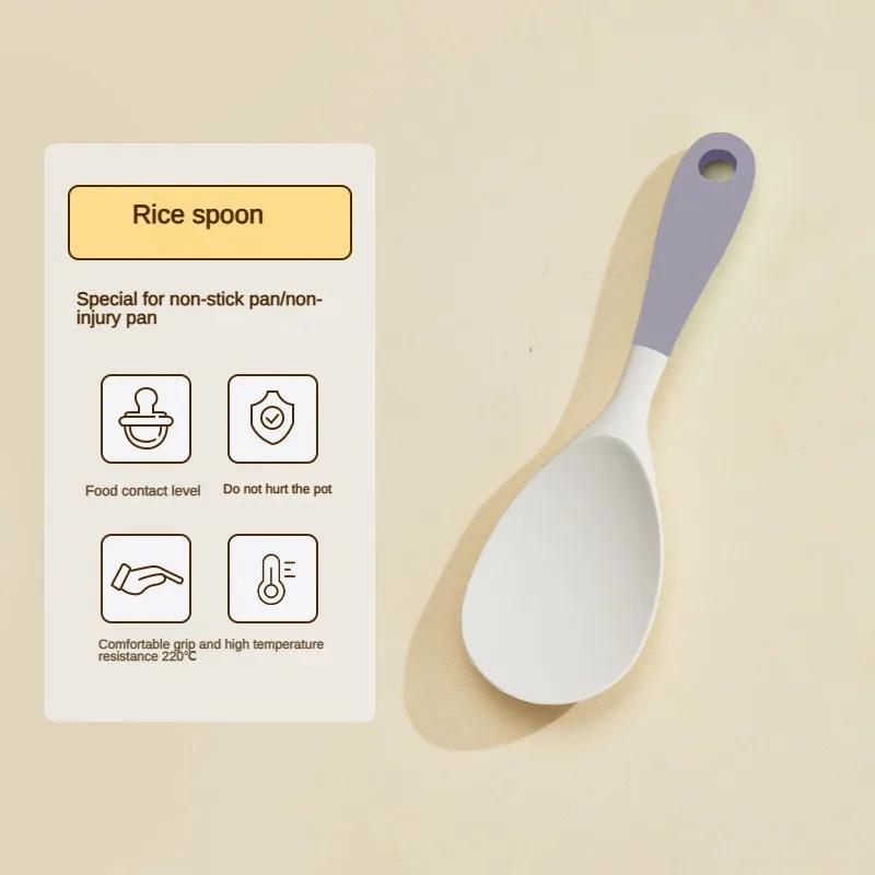 

1/2/3/4set Grey white silicone spatula soup spoon set non-stick pan cooking tools kitchen cooking kit