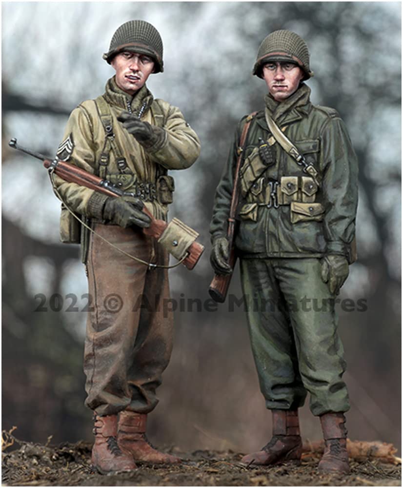 Alpine Miniatures WWII US Army Infantry Winter Clothes NCO and Resin AM35305 1/35 Set, Infantryman, 2-Piece Kit,