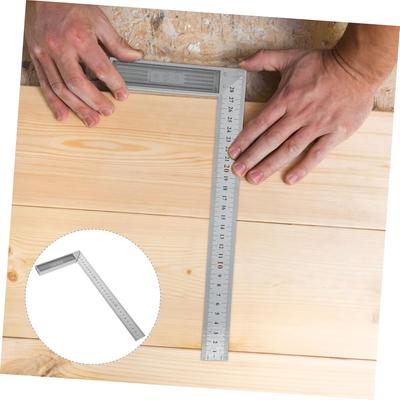 300/500mm Aluminiumlegierung Quadratisches Lineal Rechtwinklig 90° Winkelmesser Holzbearbeitungslineal Stahl Winkelmesser Messwerkzeuge Messlehre