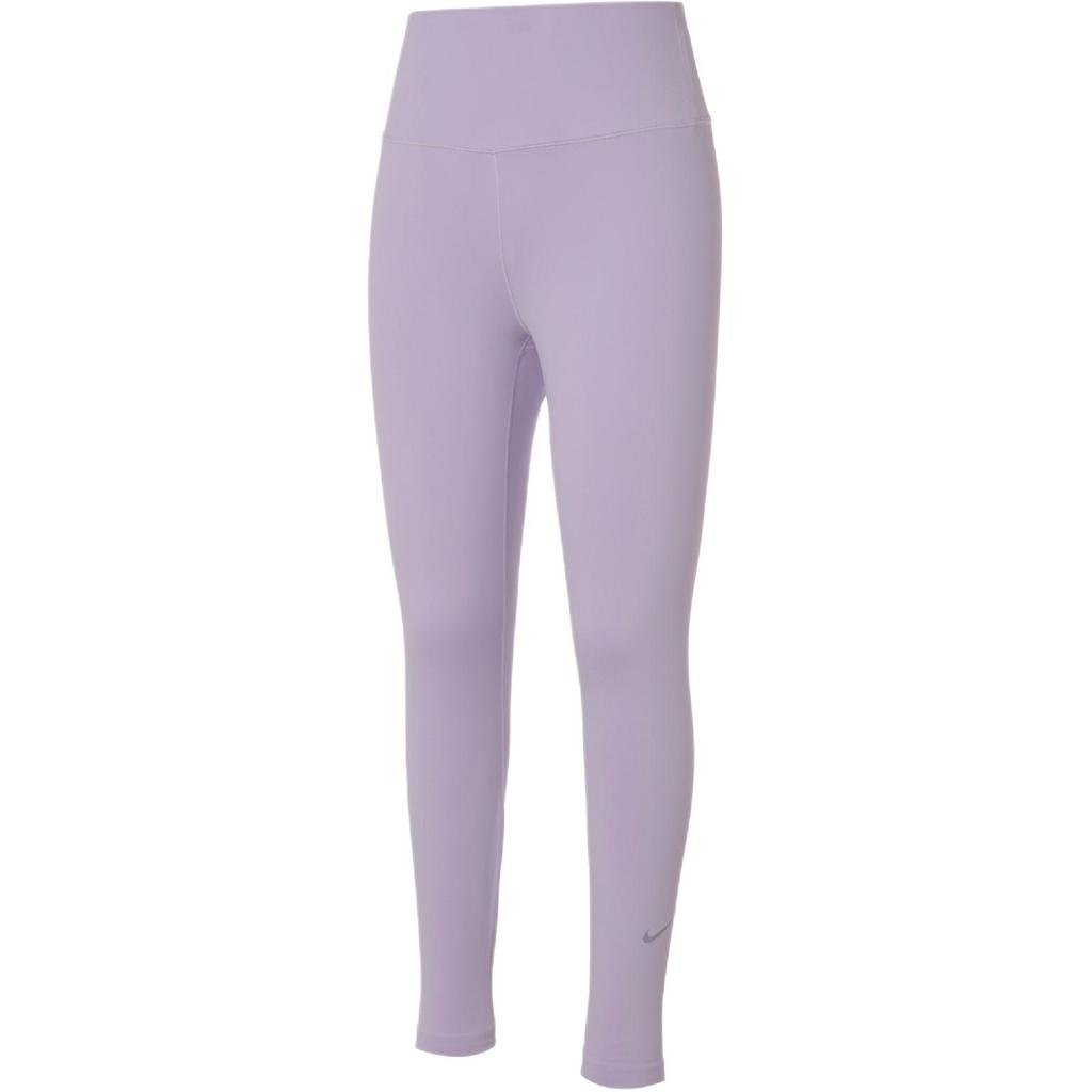 Nike One High-Waisted Slim Fit Solid Color Nine-Point Sports Pants Women Bottoms Lilac FN3233-512