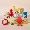 Fruit Plush Toy Keychain - Persimmon, Apple, Banana Backpack Accessory