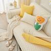 Cotton Embroidered Sofa Cover Rustic Style Jacquard Fabric Non-Slip Cushion Simple Living Room Sofa Armrest Backrest Towel