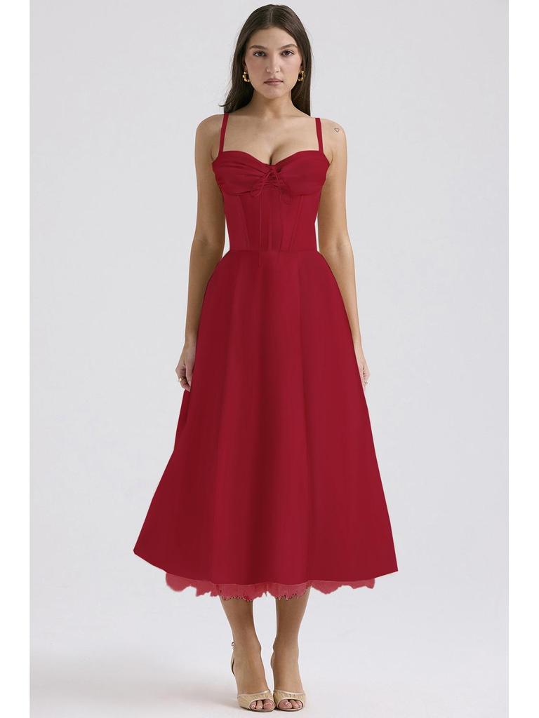 European & American Floral French Style Summer Camisole Dress – Gentle, Slimming Long Floral Dress