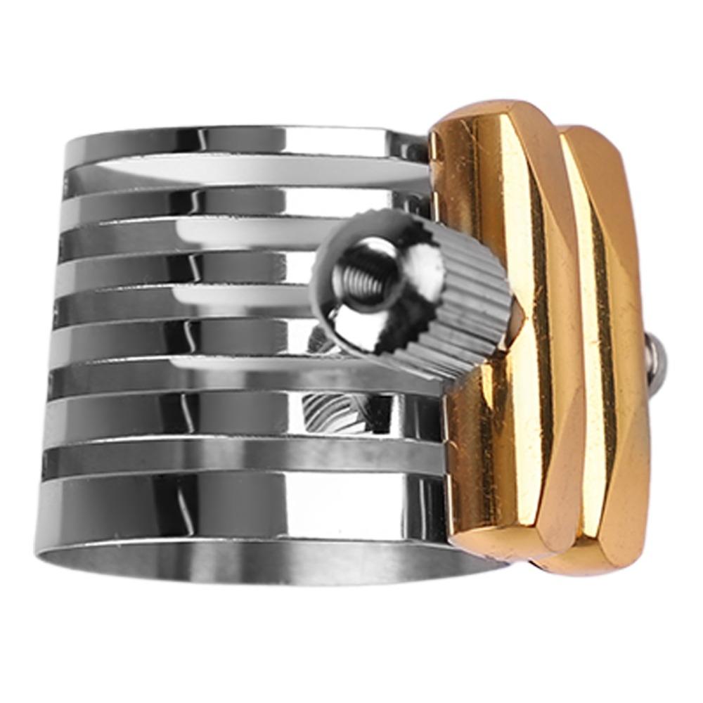 Stainless Steel Alto Sax Ligature Silver+Golden Replacement Ligature  For Alto Saxophone