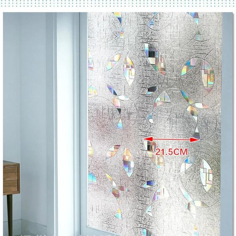 New Fashion Fashion Home 3D Glass Window Static Cling Cover Bathroom Adhesiv Film Sticker