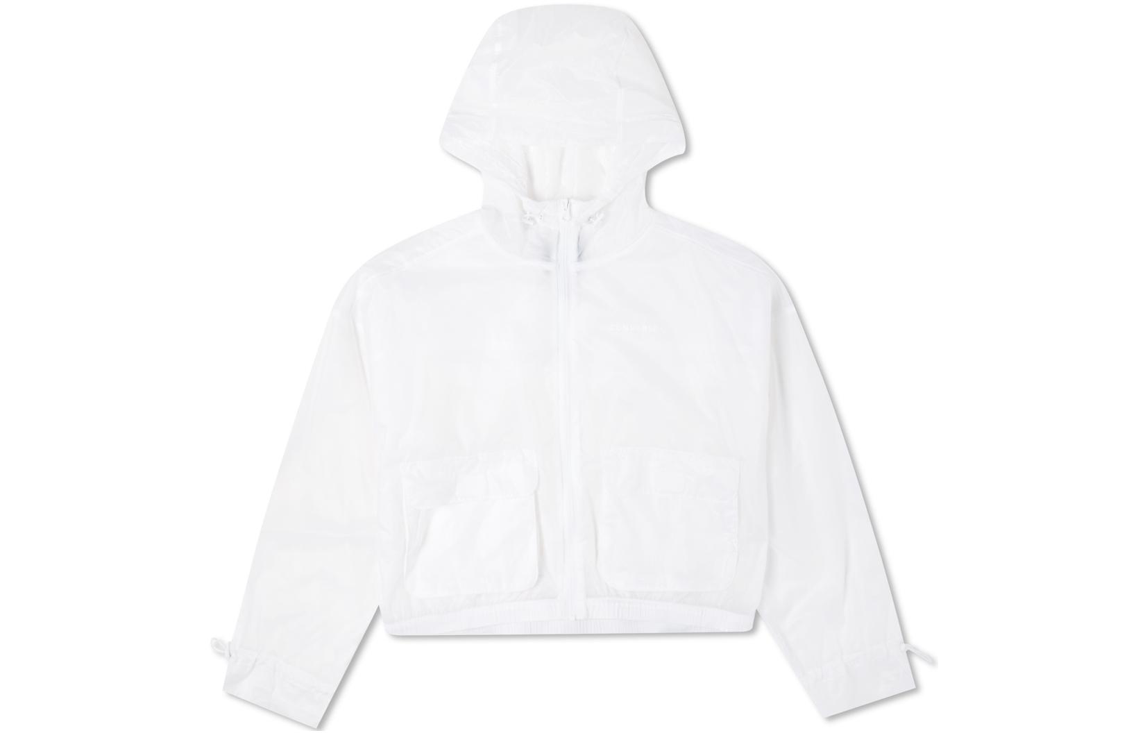 Converse Jackets Women s White Hooded Thin Other 10023200-A01 L