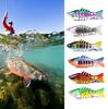 7 Segment Artificial Hard Baits Multi Jointed Swimbaits Swimming Lures with Treble Hook Saltwater Swimbait