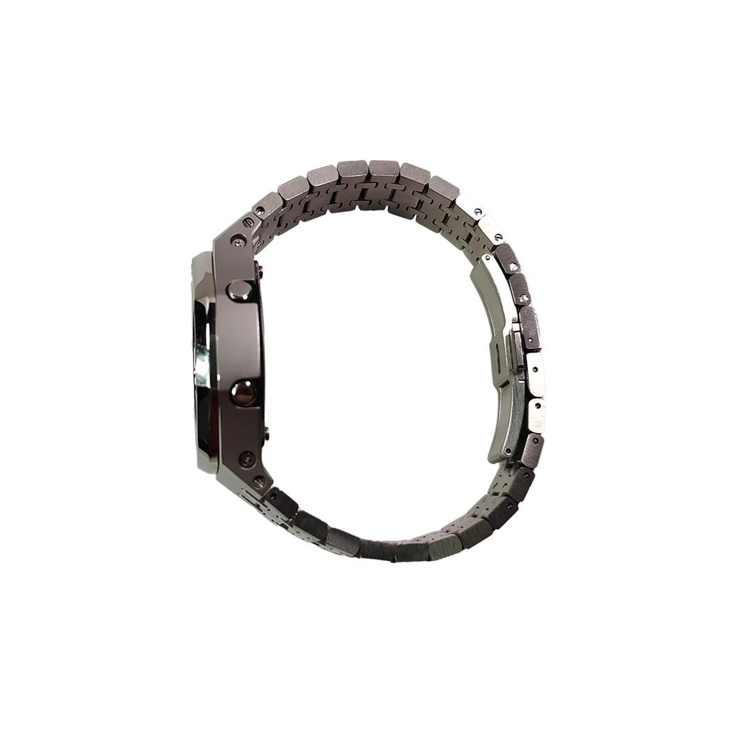 Casio Custom Collection GA2100 Quartz Movement Stainless Steel Strap Watch Men's Watches GA-2100SKE-7A(Watch3--)