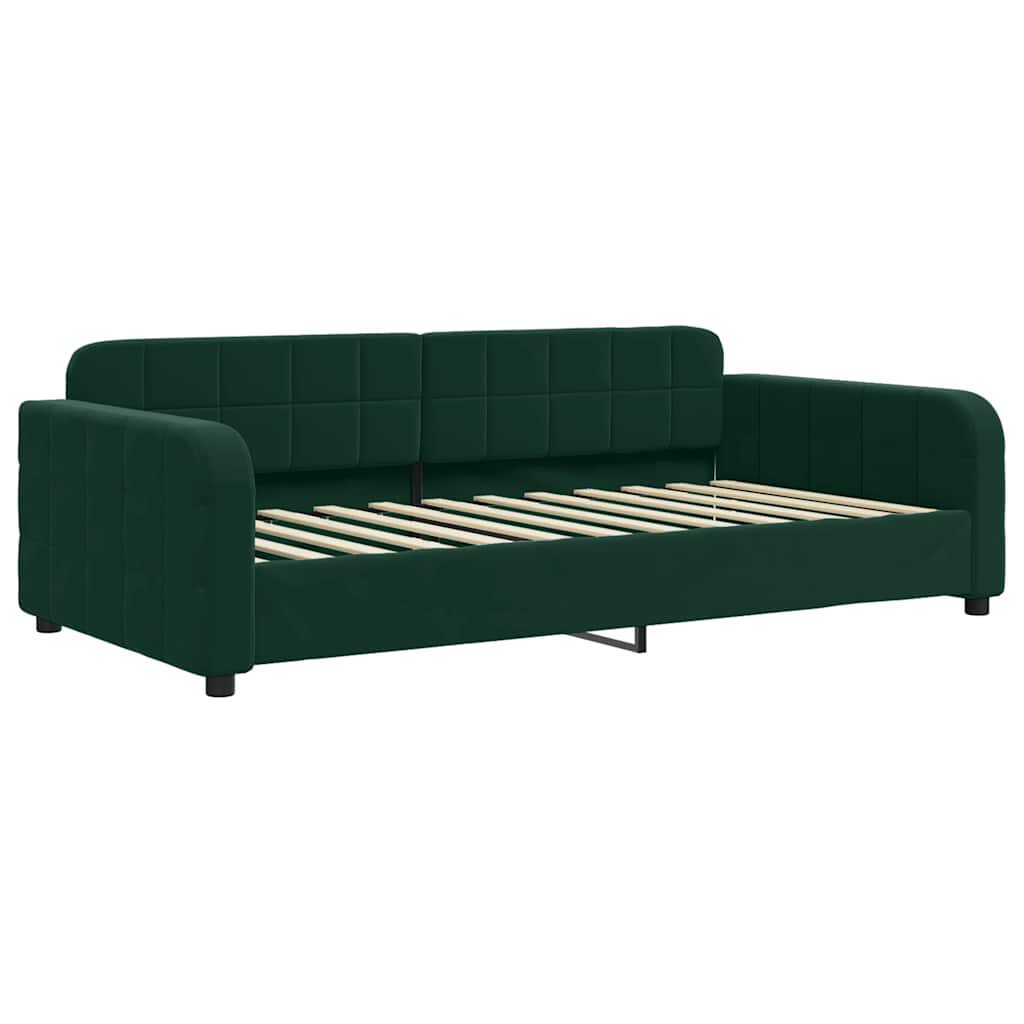 Vidaxl Sofa with Sleeping Function, Dark Green, 90X200 Cm, Velvet