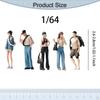 5Pcs 1/64 Scale Figures People Figurines Ornaments Tiny Model Human Woman for Layout Decoration