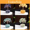Albero del Denaro in Cristallo Decorazione Miniatura con Pietre Naturali Per Feng Shui Ricchezza