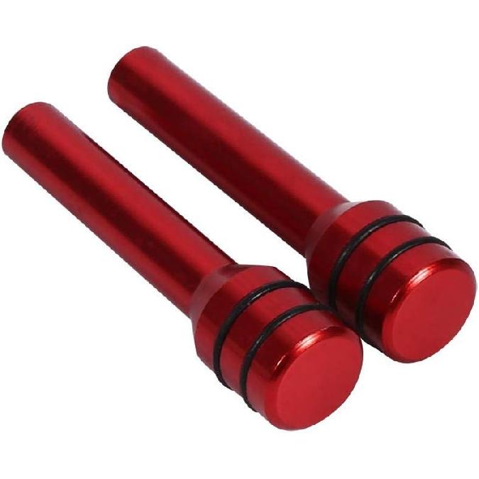 Car Door Lock Knobs 2pcs Universal Car Truck Aluminum Interior Door Lock Knob Pins Cover(Red)